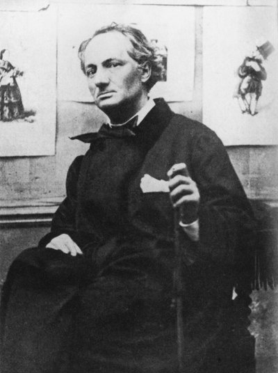 Charles Baudelaire with Engravings, c.1863 by Etienne Carjat